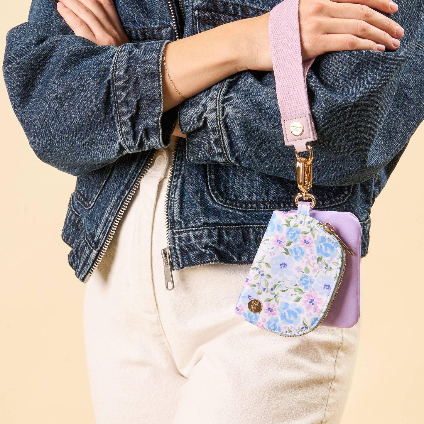 Dynamic Duo Pouch Wristlet - Secret Garden Blue