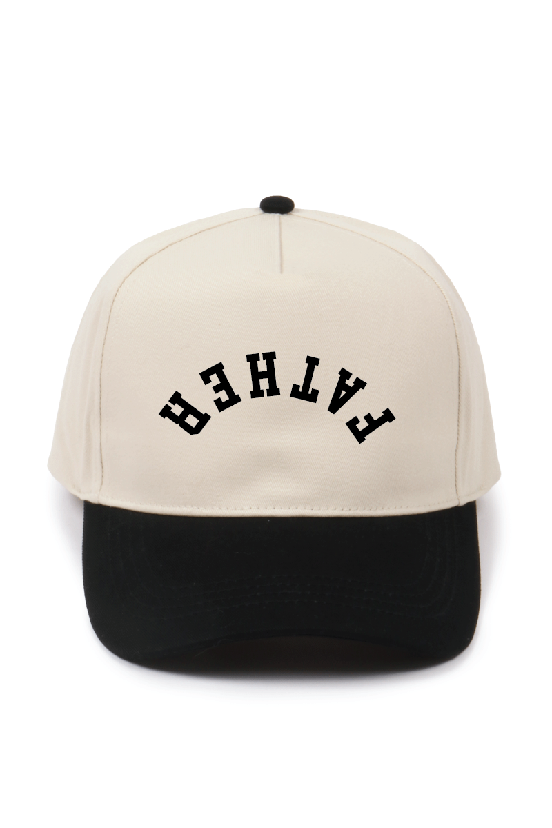 FATHER Upside Down embroidery in Two Tone Baseball Cap