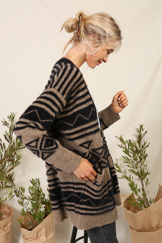Audrey Aztec Cardigan With Pockets