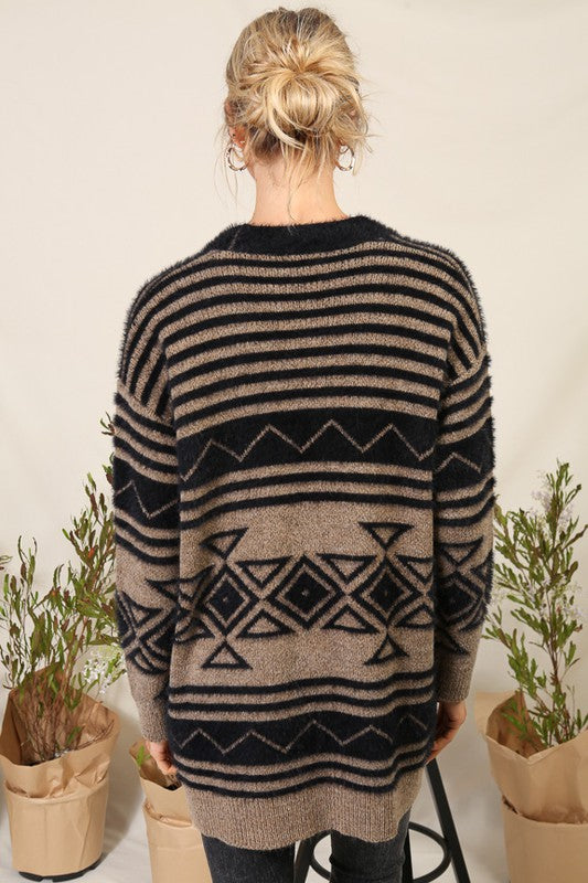 Audrey Aztec Cardigan With Pockets