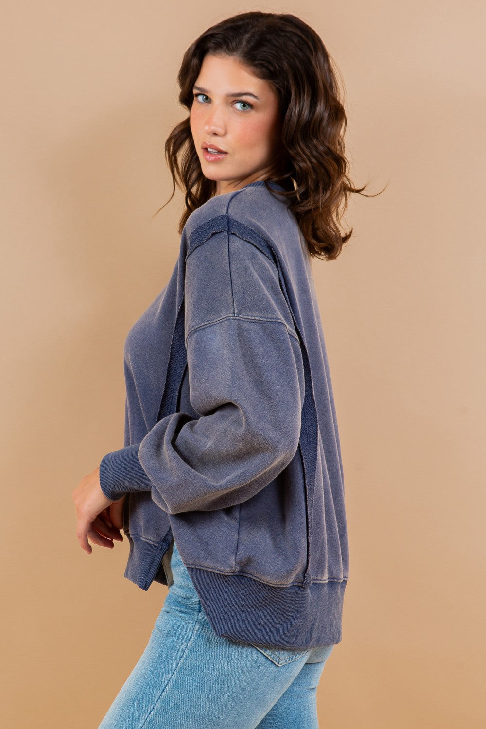 Essential Washed Pullover Sweatshirt Top