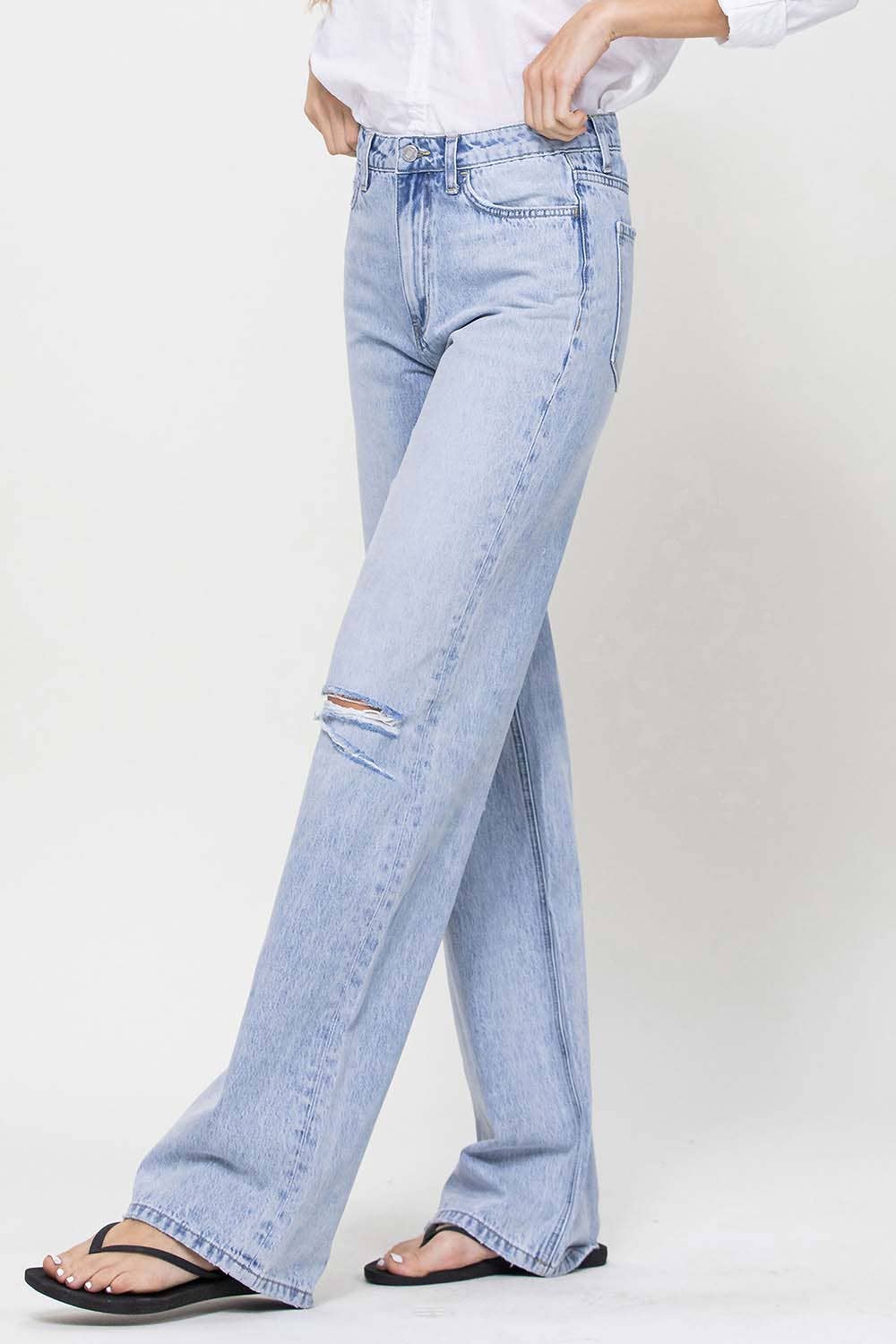 90's Leslie Vintage Super High Ride Flare Jeans