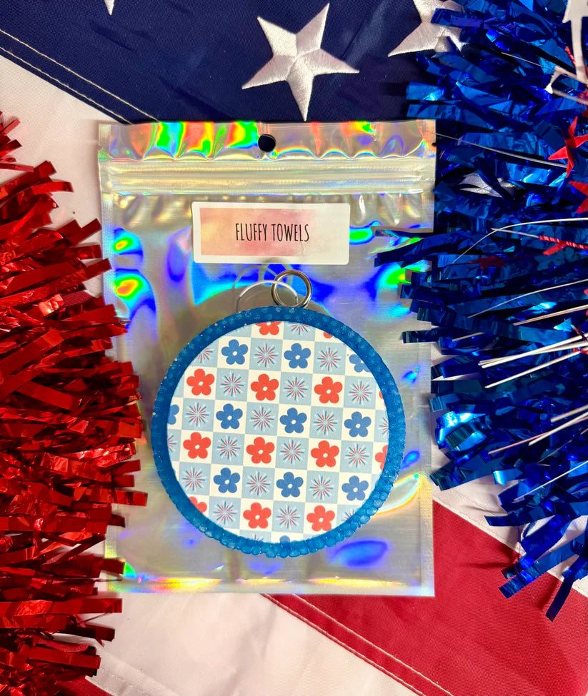 Patriotic Flowers Car Freshie