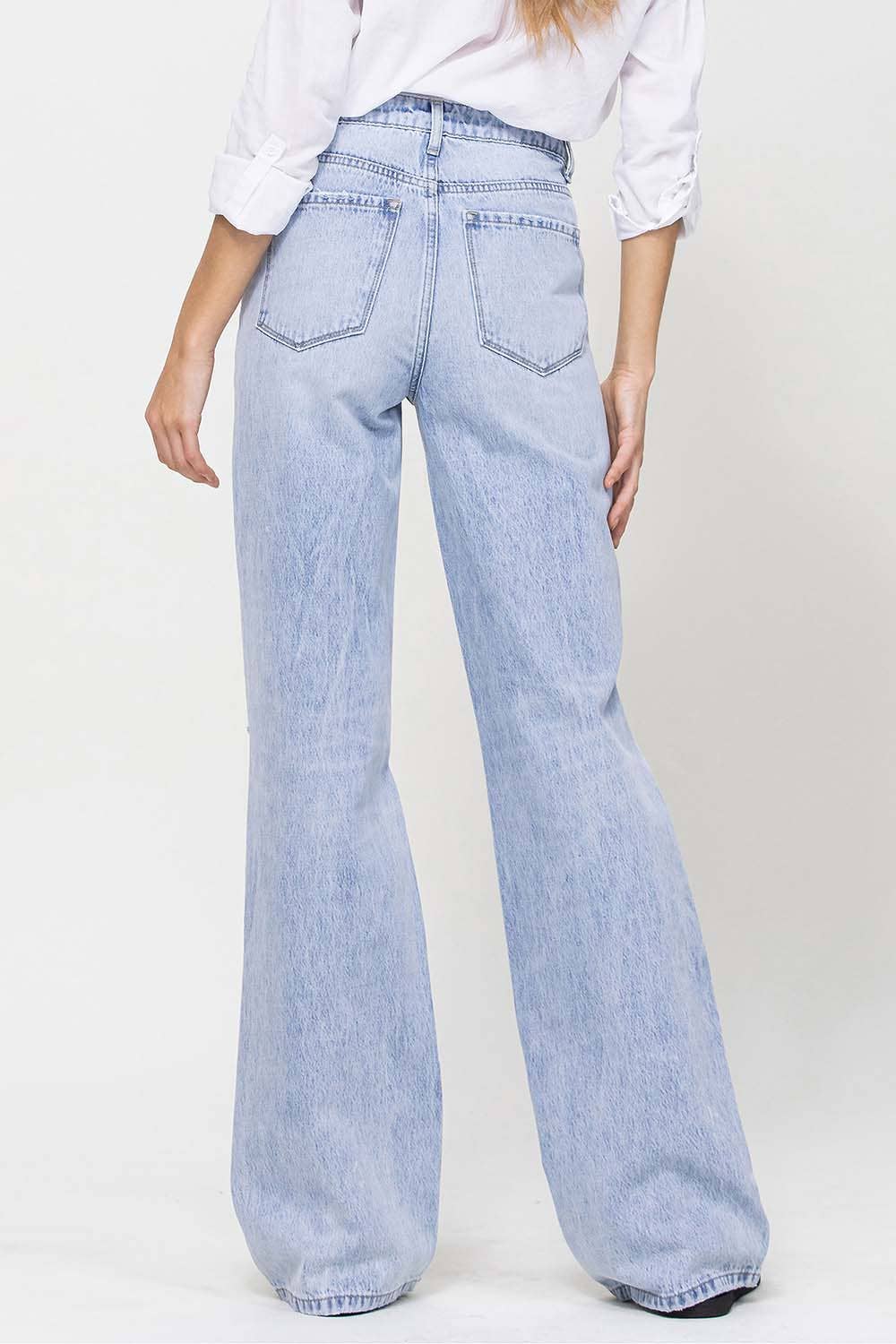 90's Leslie Vintage Super High Ride Flare Jeans