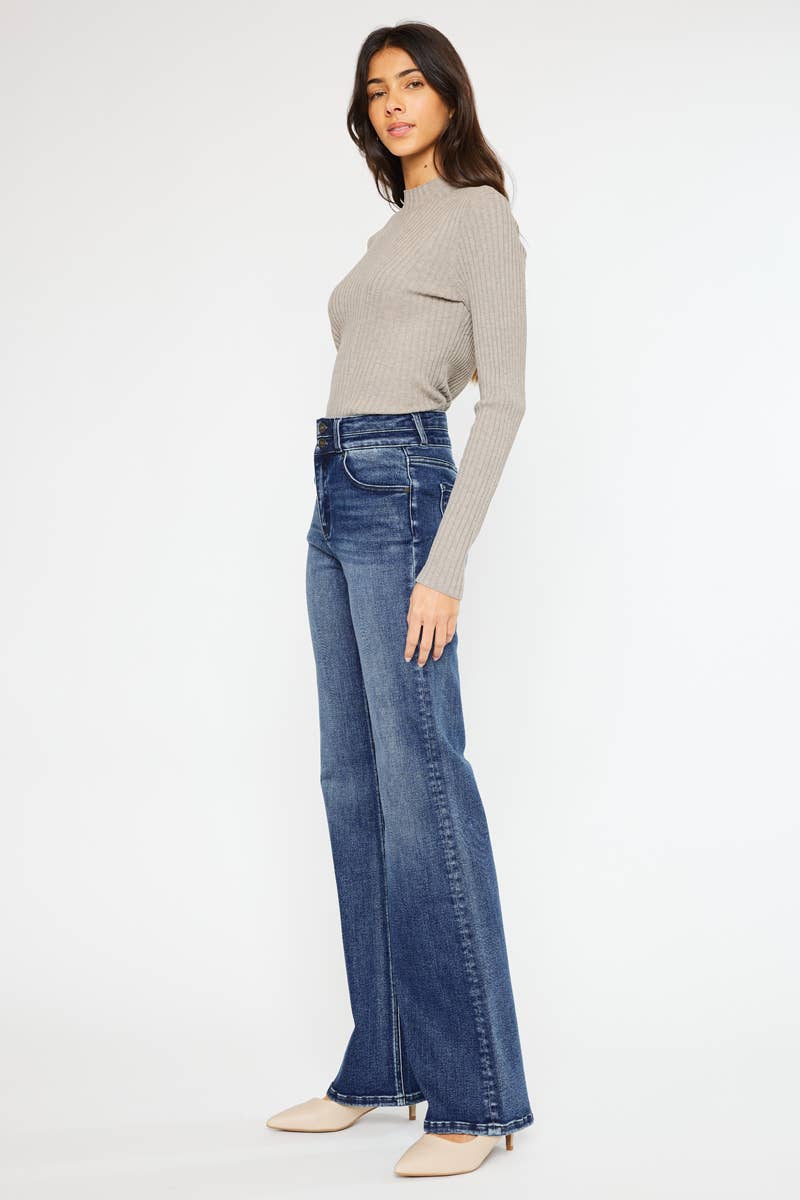 HIGH RISE WIDE FLARE JEANS