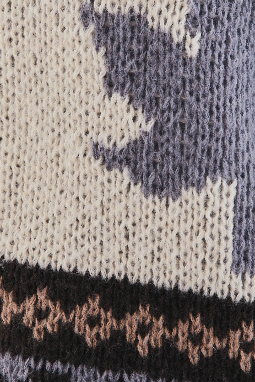LONG SLEEVE COLLARED LEAVES WITH PATTERN SWEATER JACKET