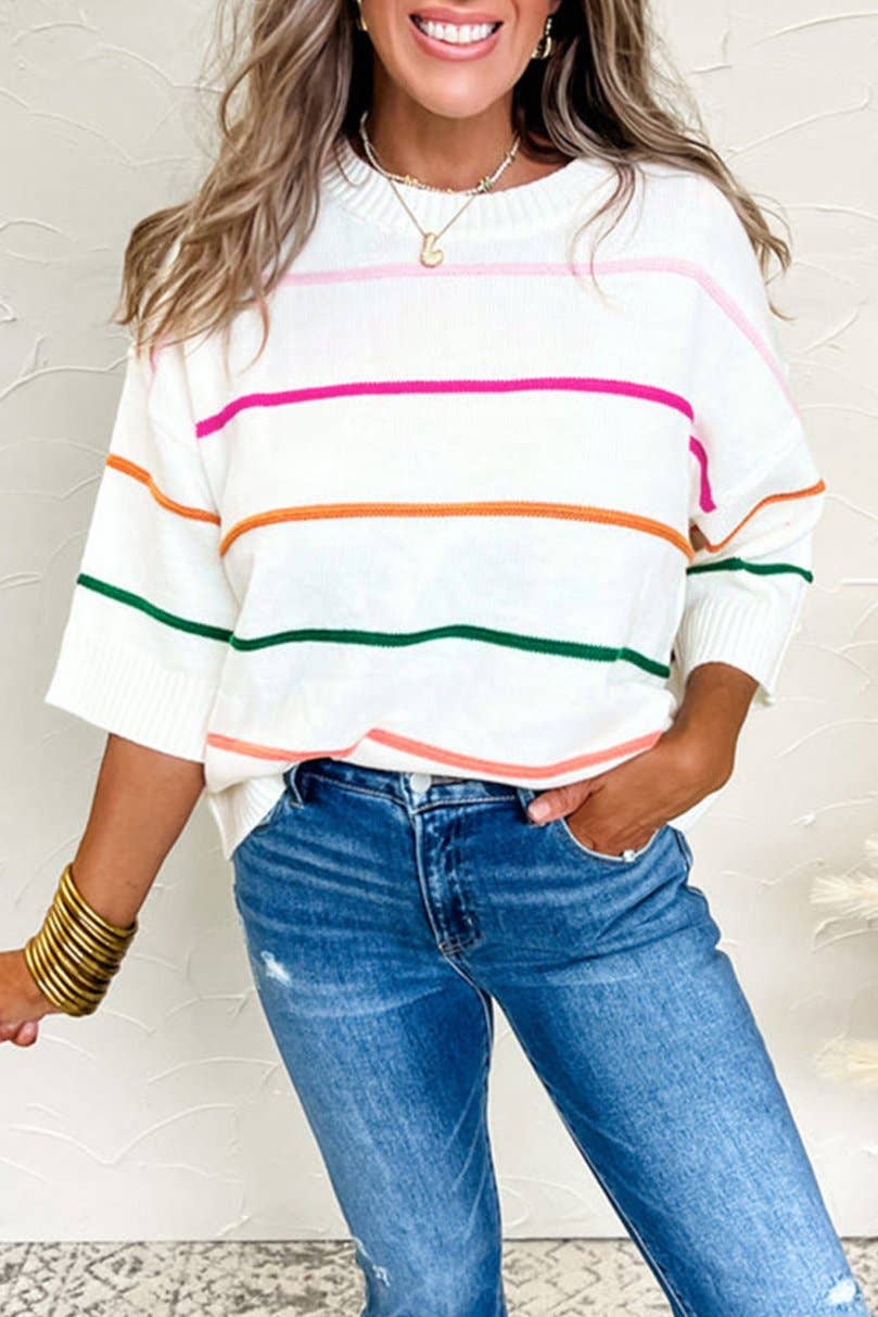 Sydney Colorblock Stripe Sweater