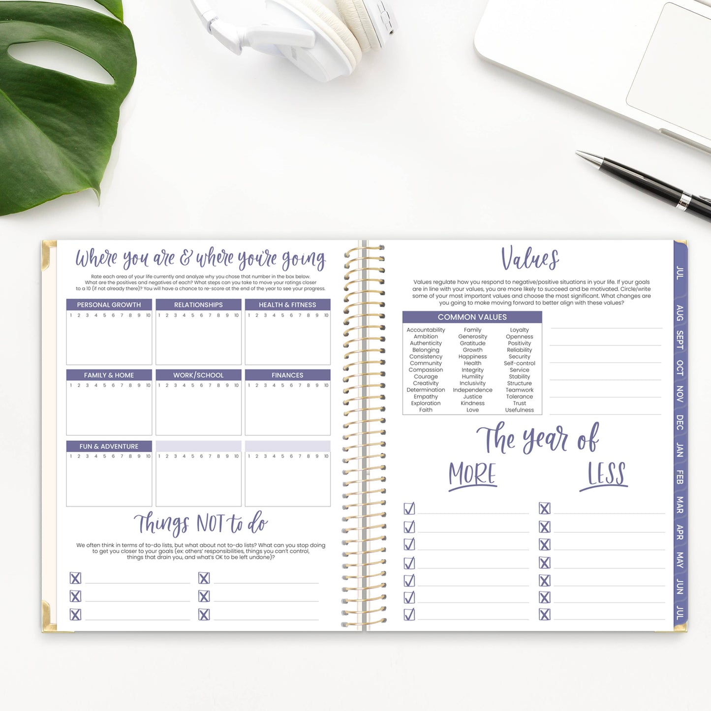 2025-26 Academic Hard Cover Planners 8.5x11 - Choose Design