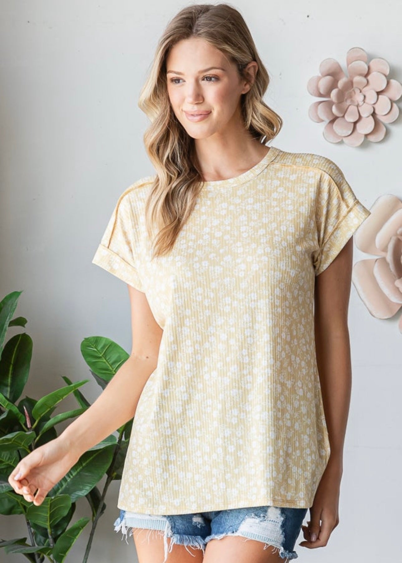 Yellow Floral Top