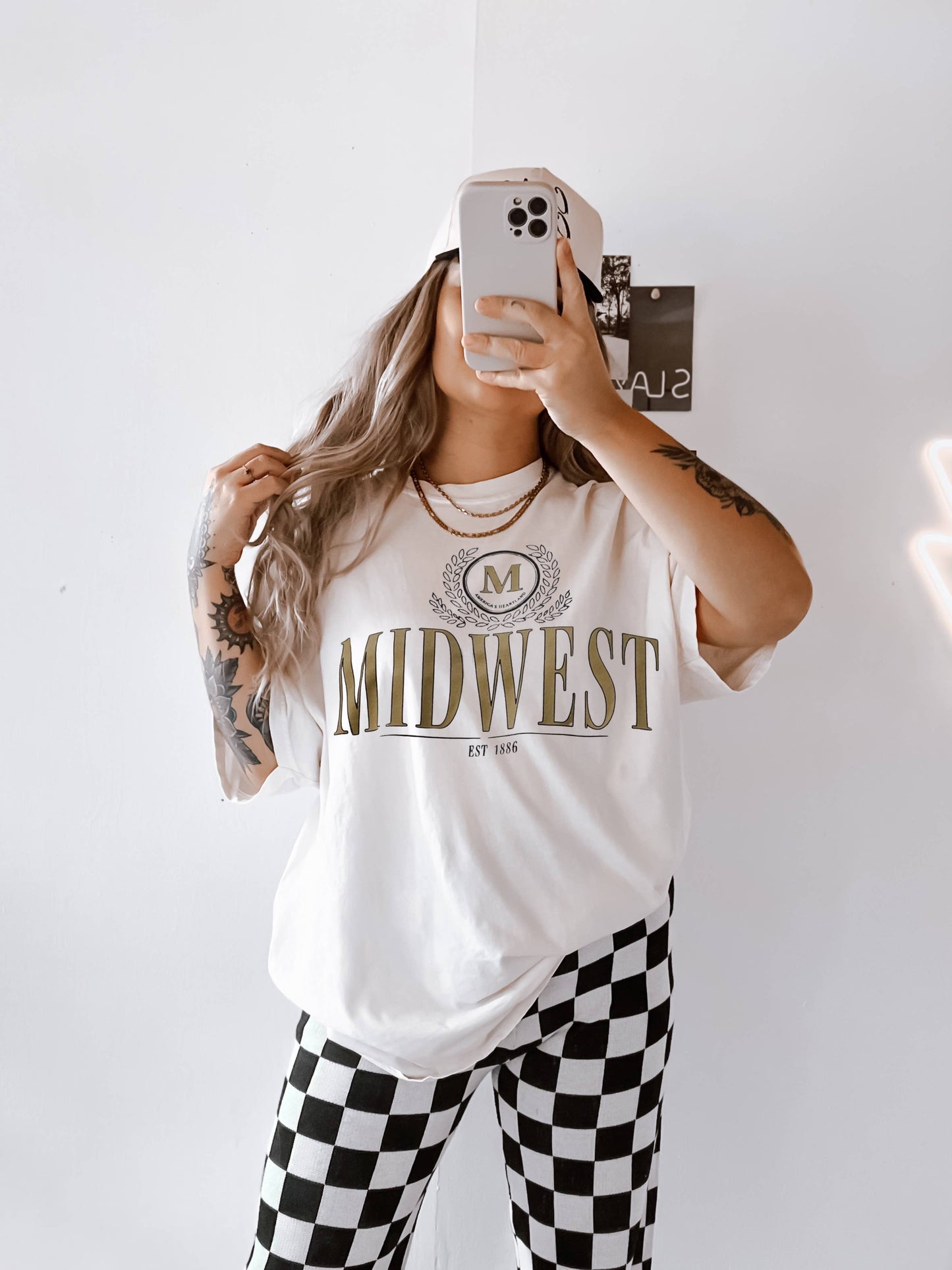 Midwest Vintage Inspired Retro Graphic Tee - Ivory