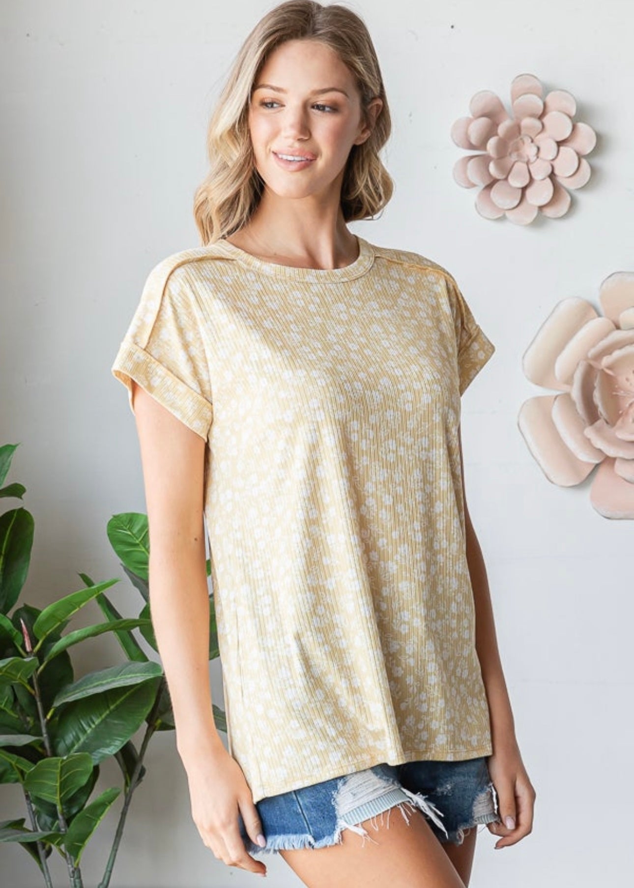 Yellow Floral Top