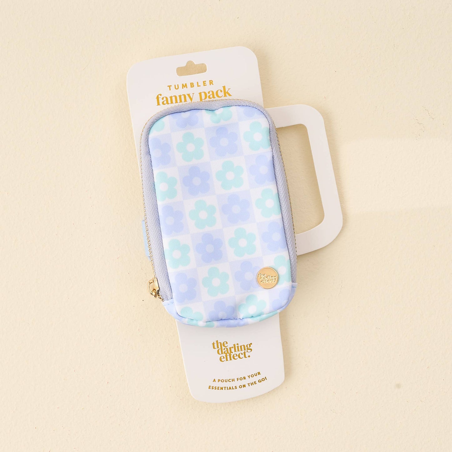 Tumbler Fanny Pack-Flower Check Blue