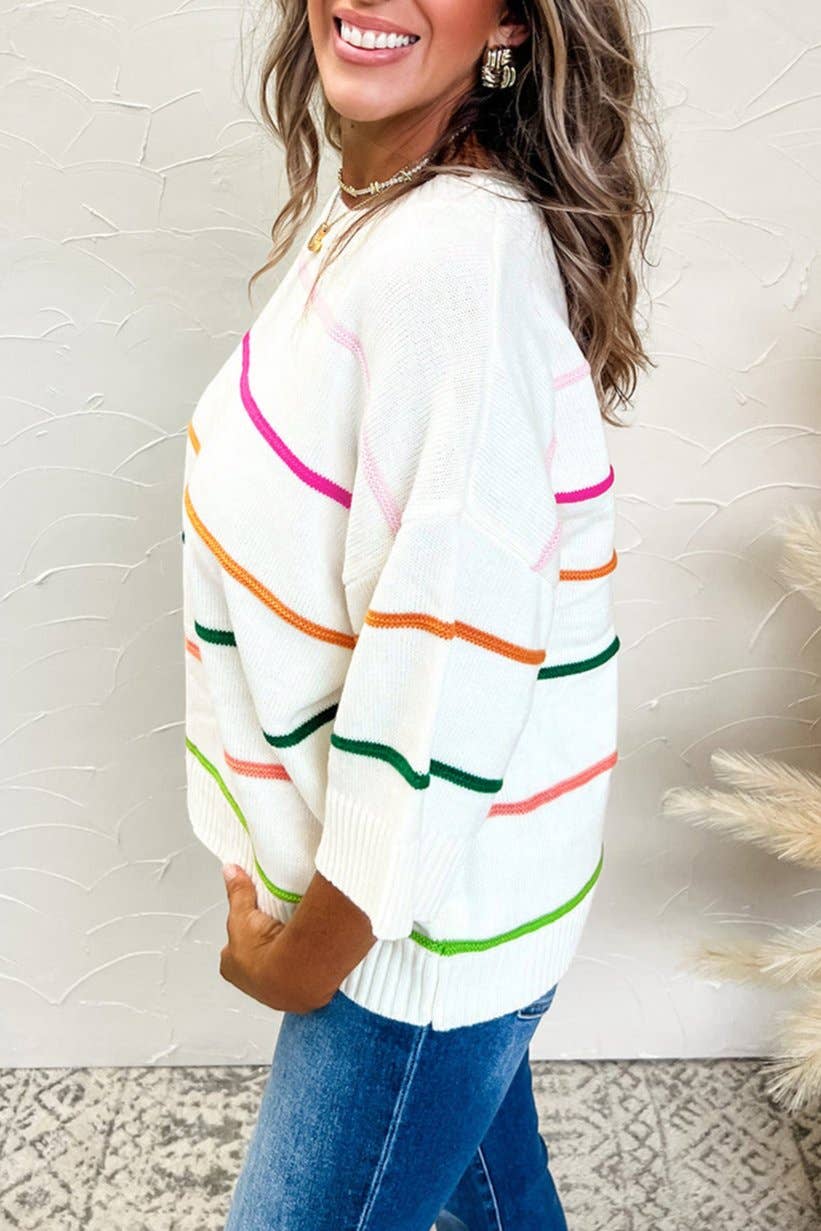 Sydney Colorblock Stripe Sweater