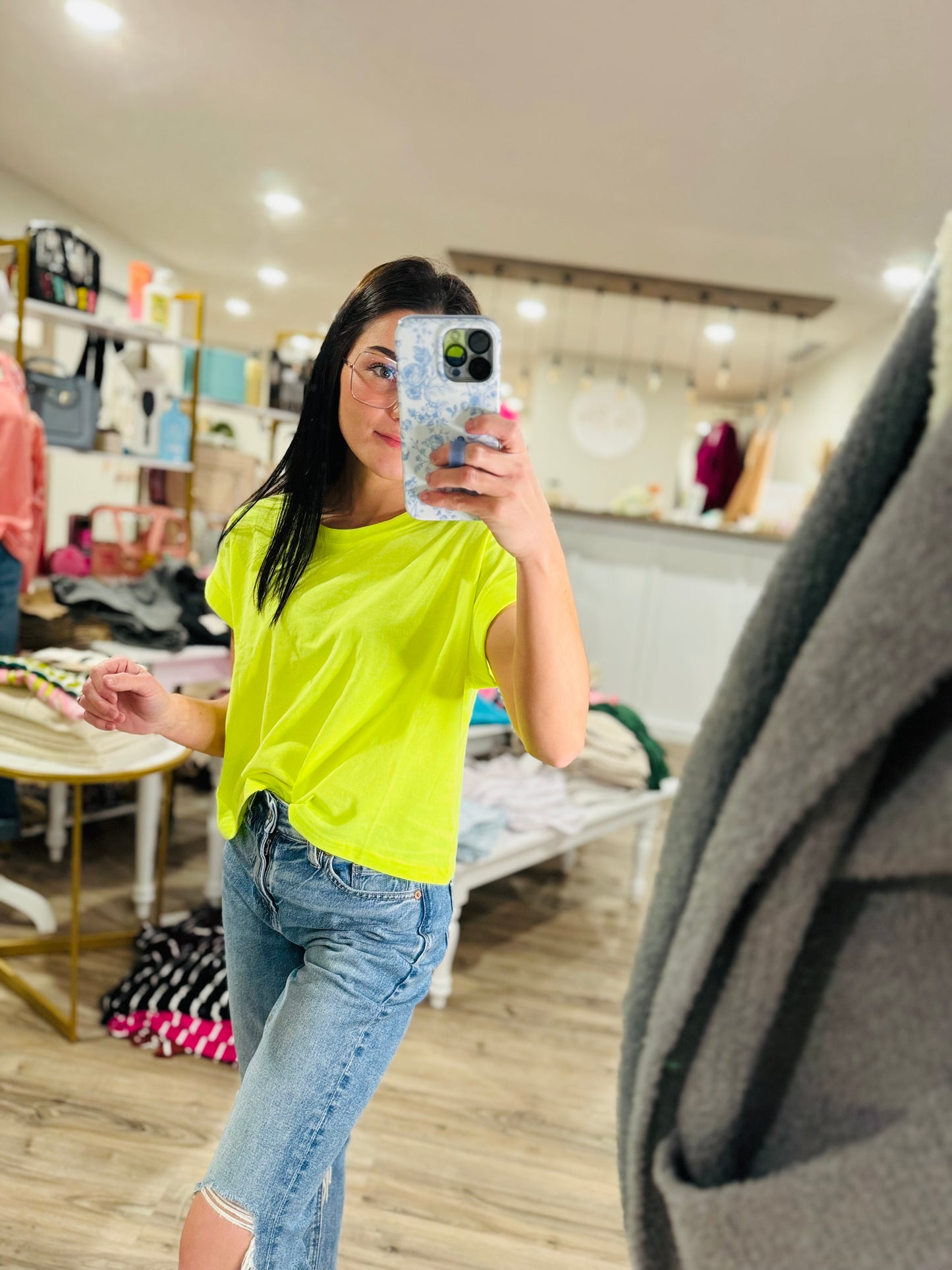 Molly Cropped Cuffed Sleeve Top