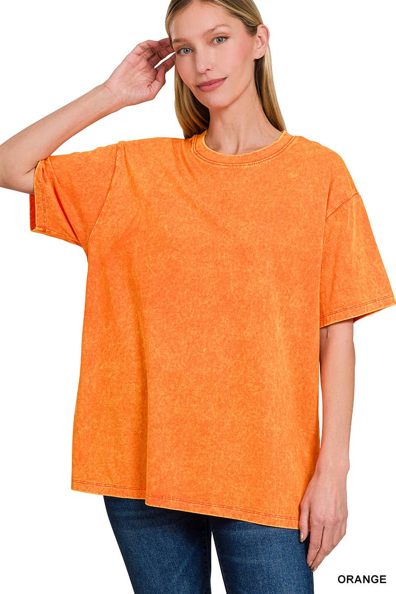 Washed Short Sleeve Top