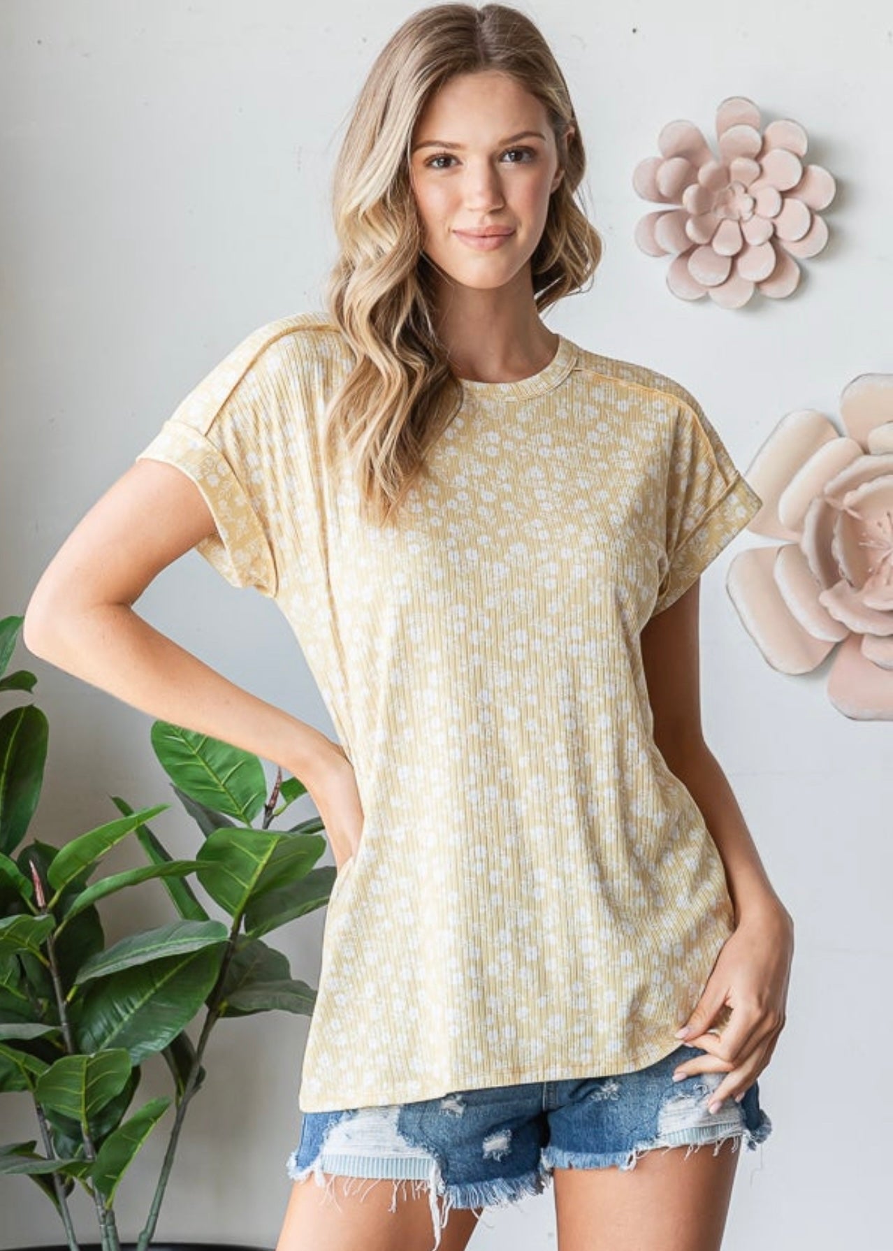 Yellow Floral Top