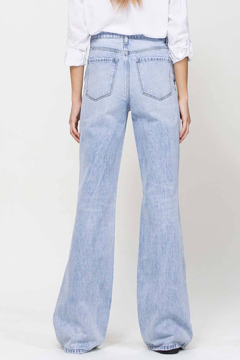 90's Leslie Vintage Super High Ride Flare Jeans
