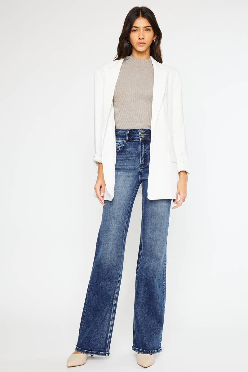 HIGH RISE WIDE FLARE JEANS