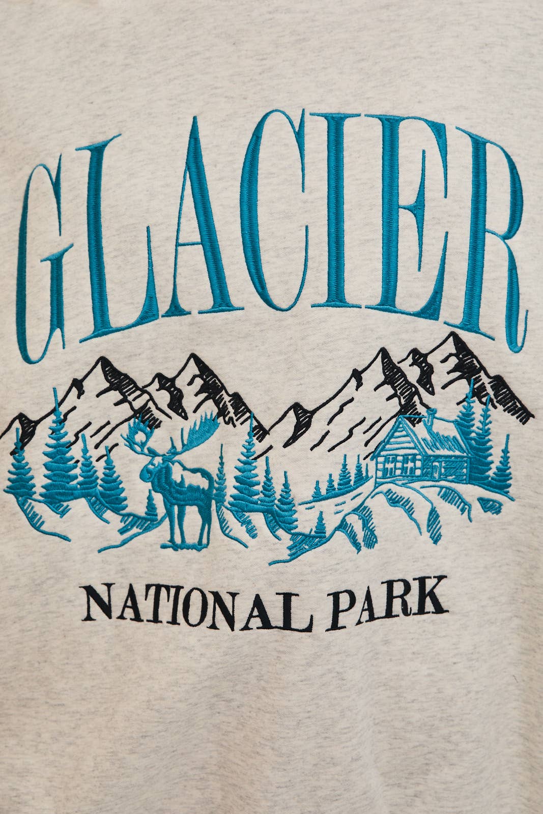 "GLACIER" Embroidered Oversized Crew