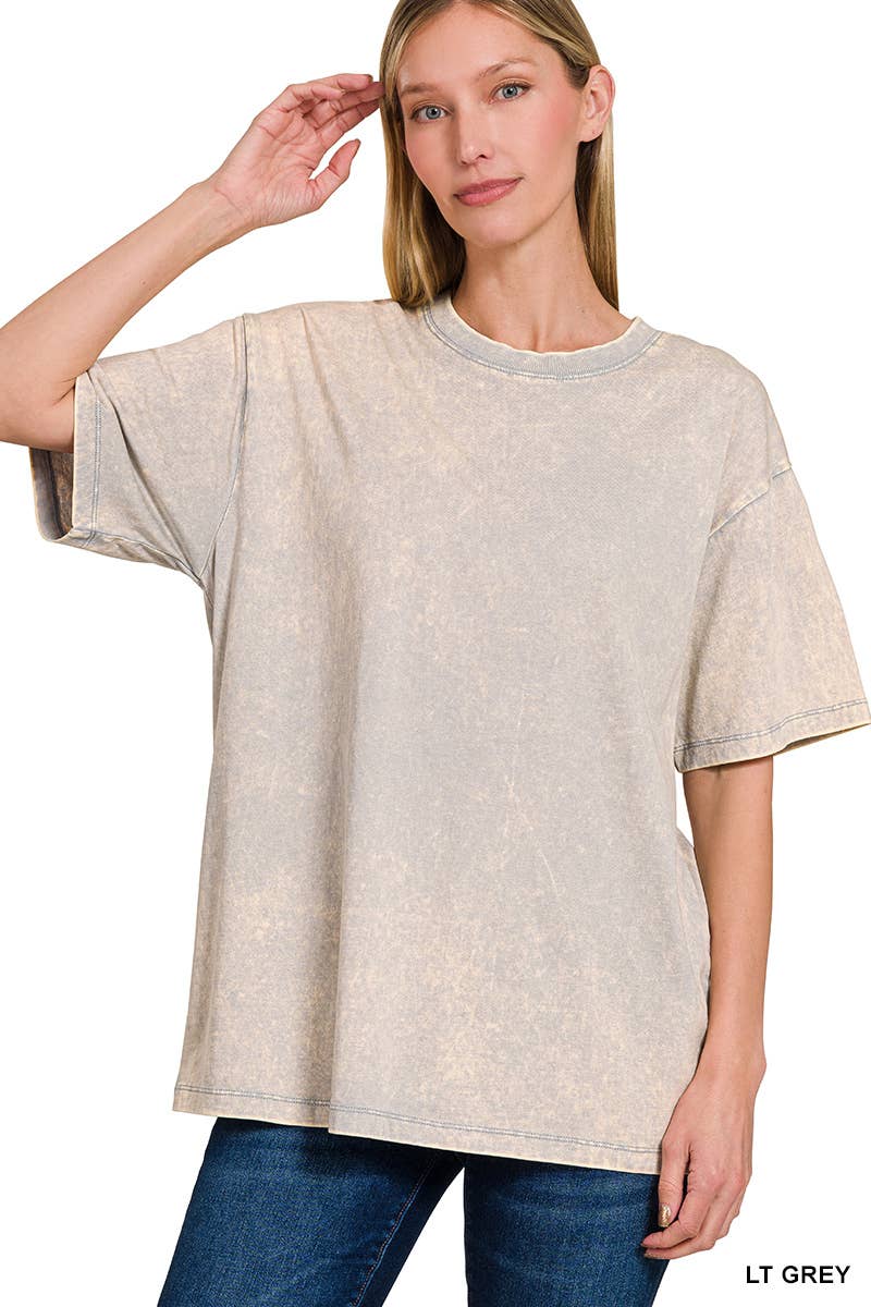 Washed Short Sleeve Top