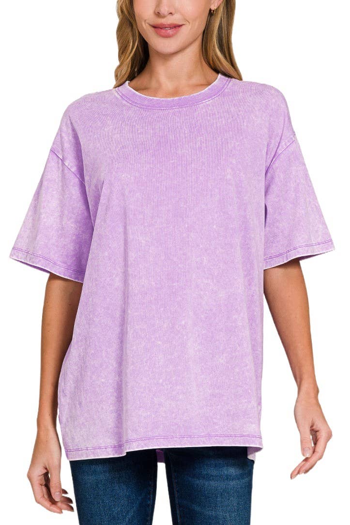 Washed Short Sleeve Top