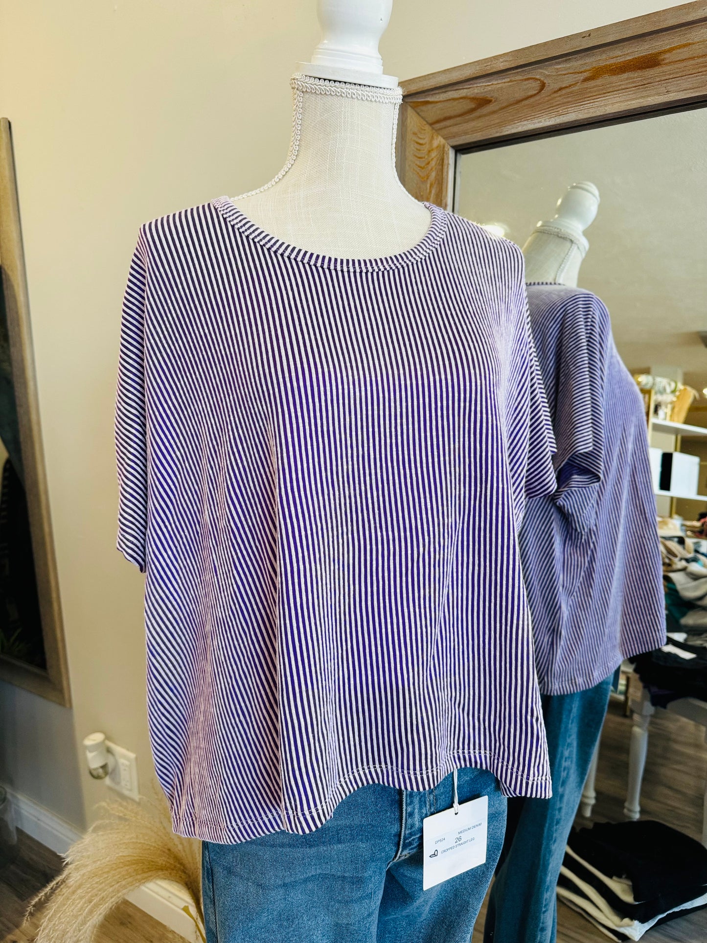 Lilah Striped Ribbed Top