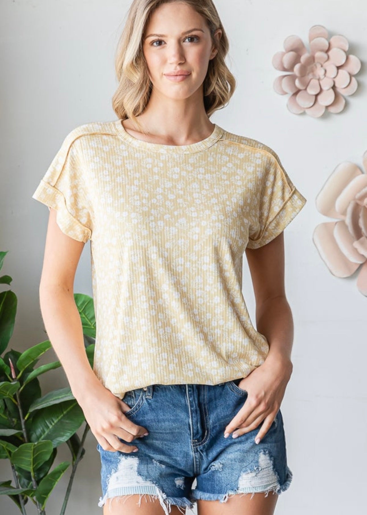 Yellow Floral Top