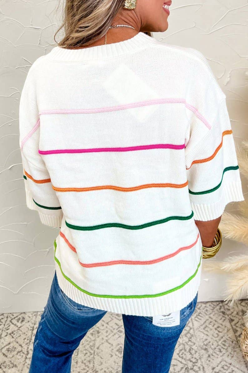 Sydney Colorblock Stripe Sweater