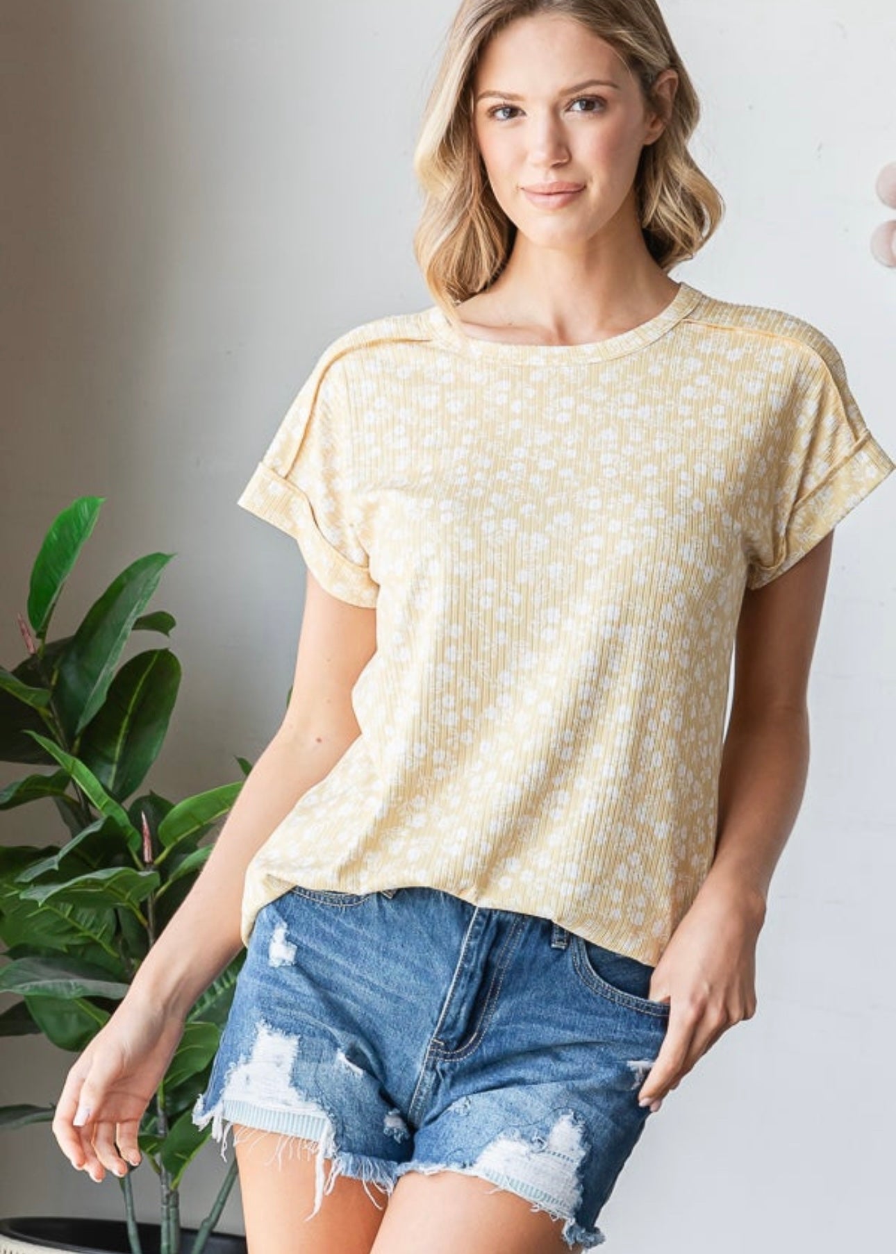 Yellow Floral Top