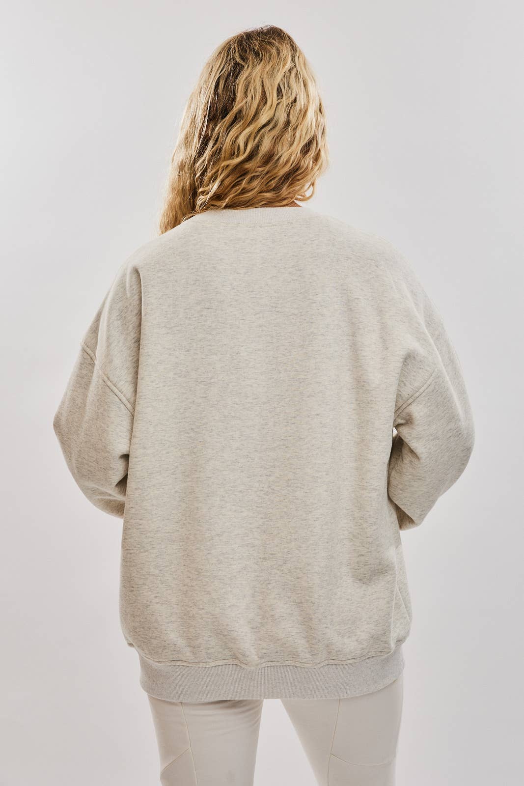 "GLACIER" Embroidered Oversized Crew