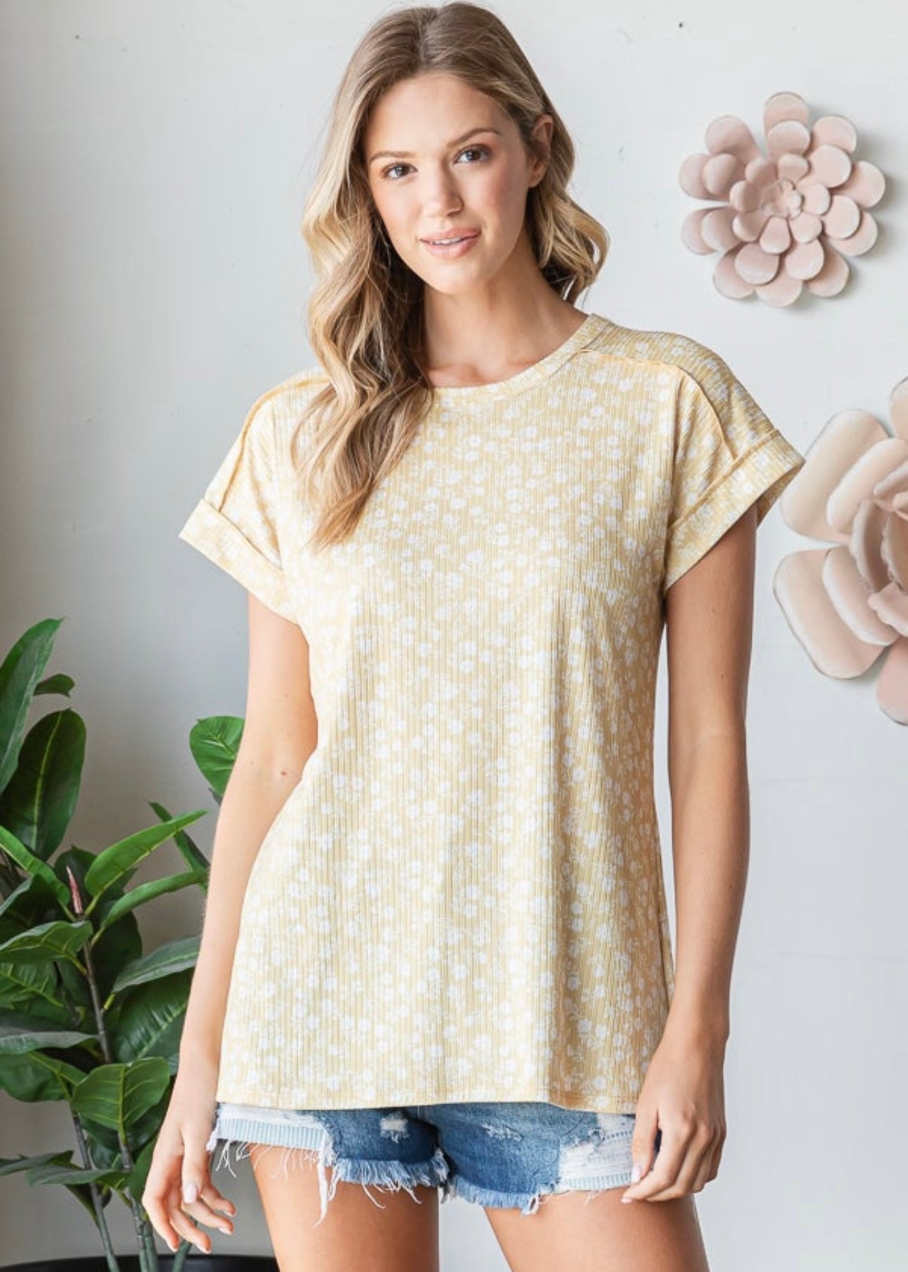 Yellow Floral Top