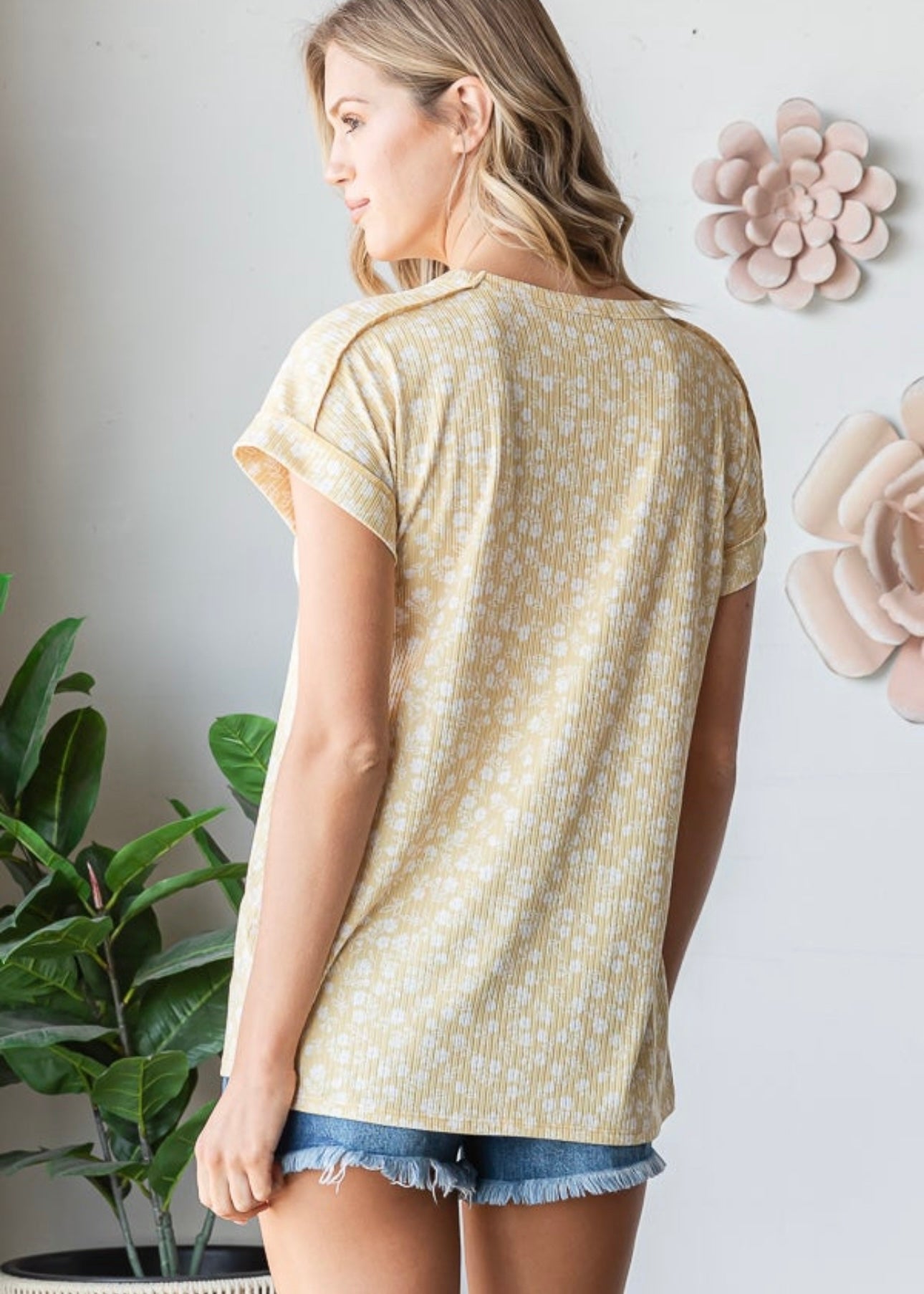Yellow Floral Top