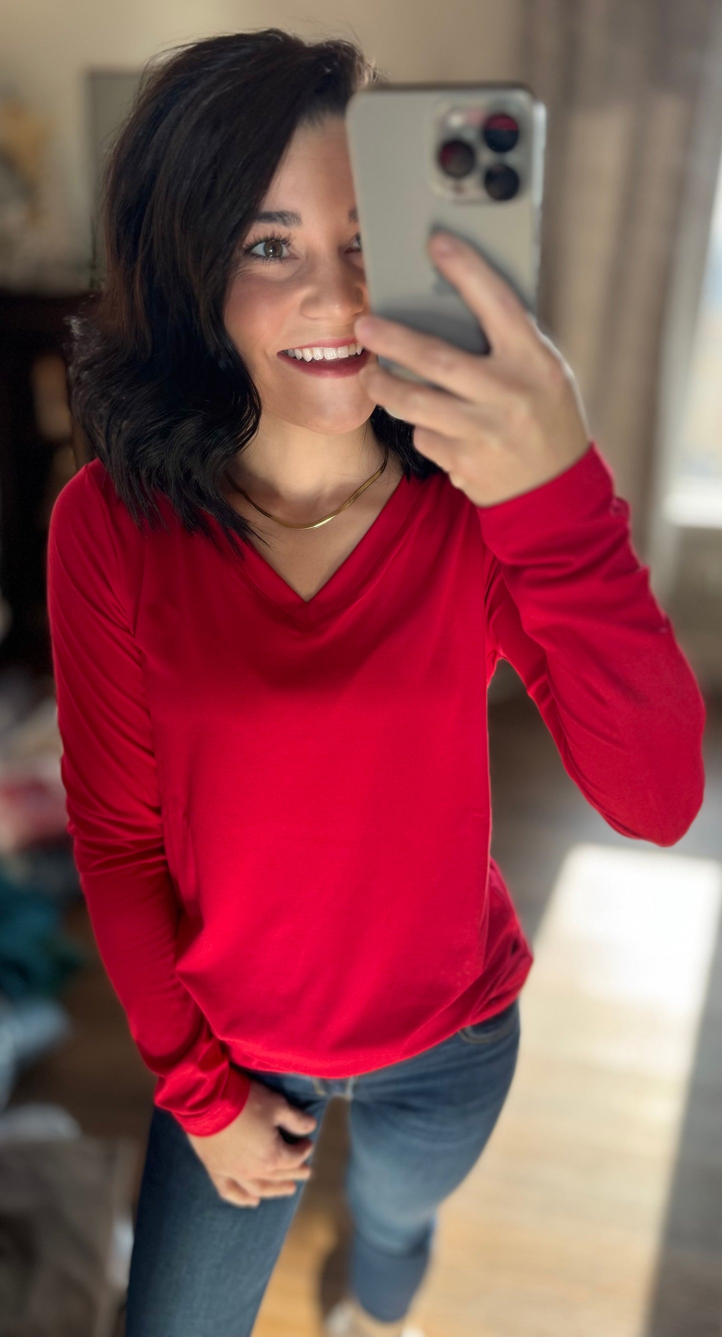 Aspen Long Sleeve V-Neck