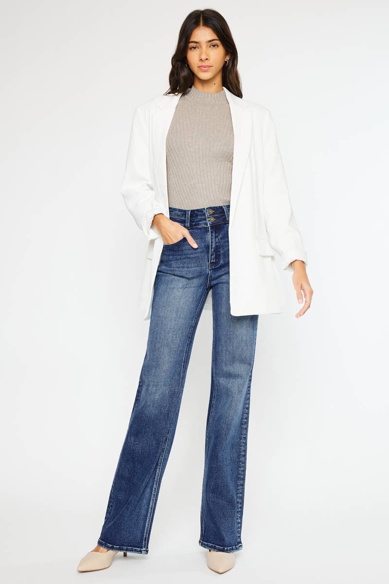 HIGH RISE WIDE FLARE JEANS