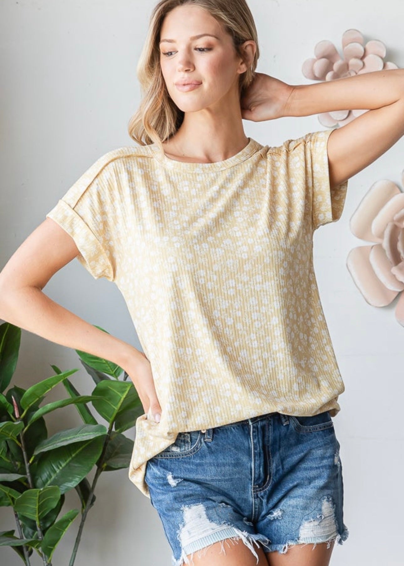Yellow Floral Top