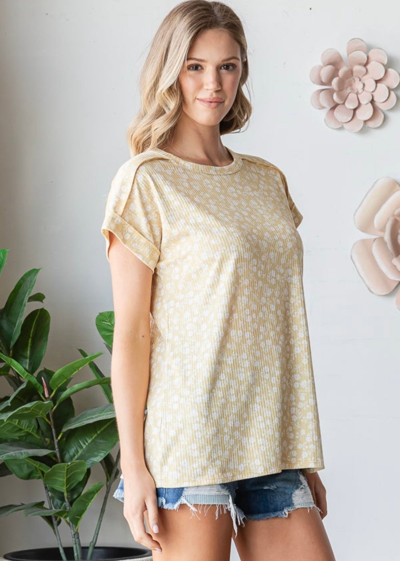 Yellow Floral Top