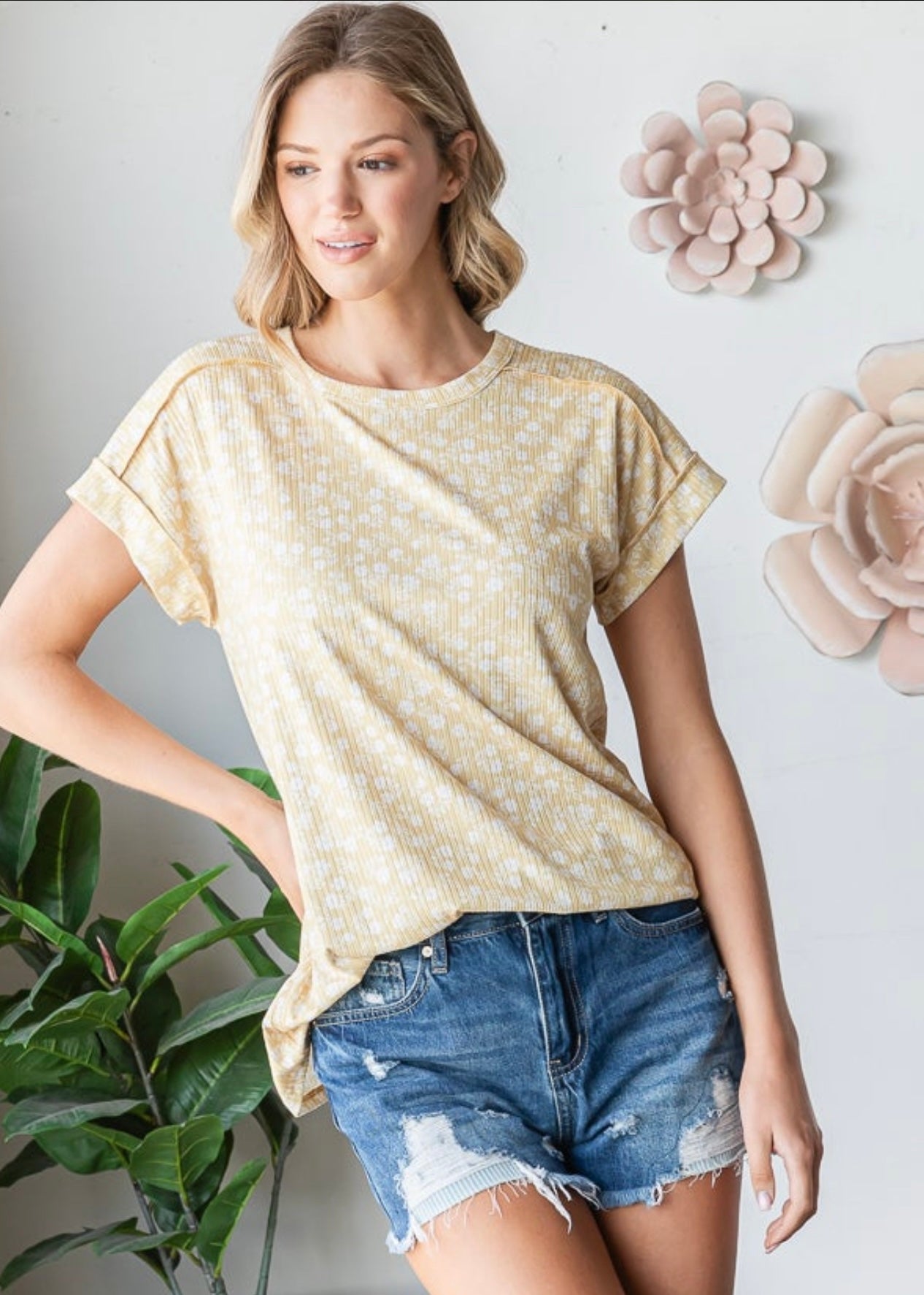 Yellow Floral Top