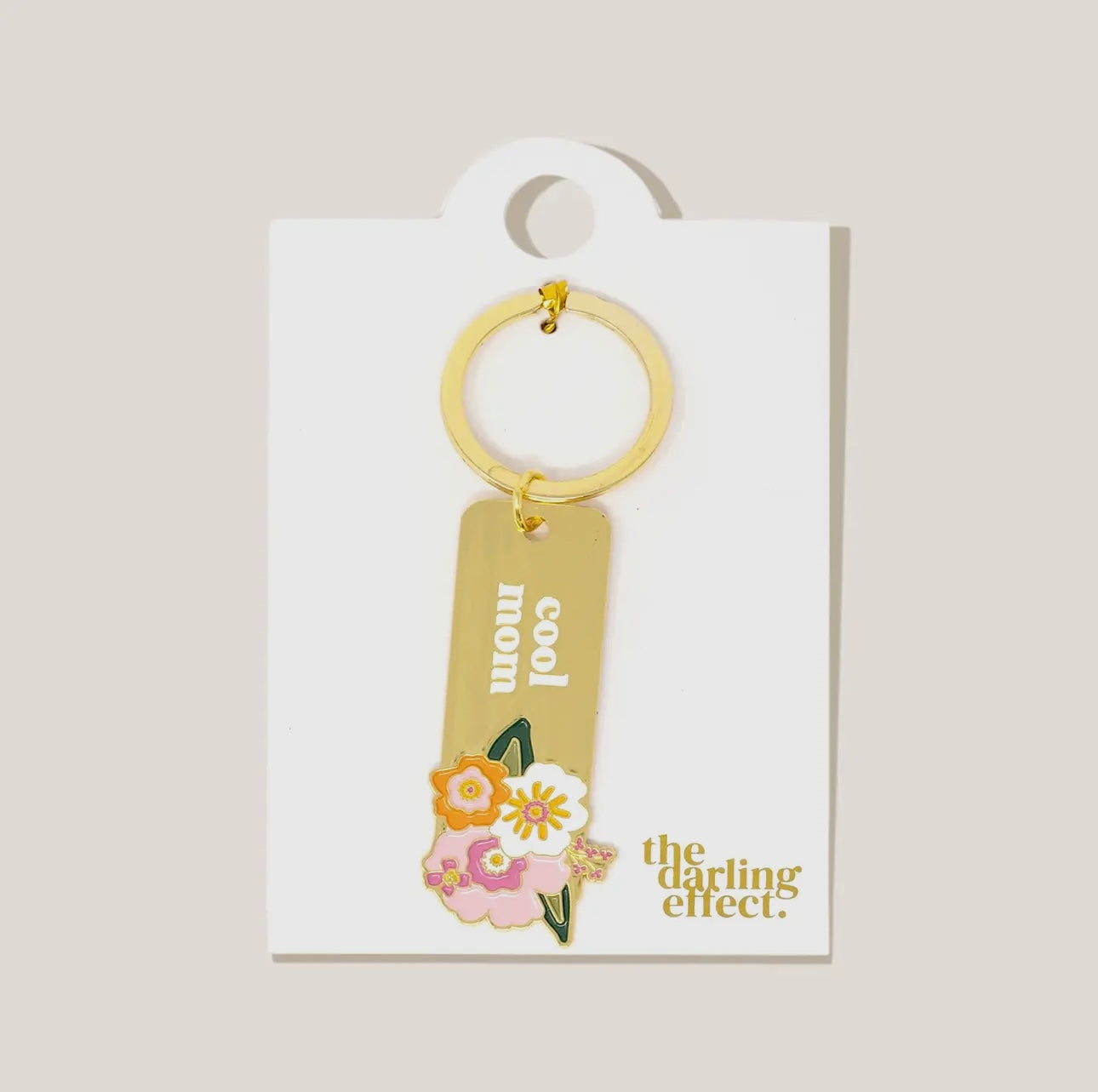 Enamel Floral Keychain - Cool Mom