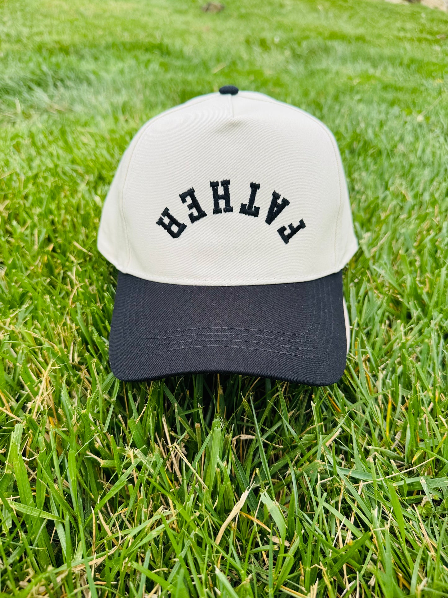FATHER Upside Down embroidery in Two Tone Baseball Cap