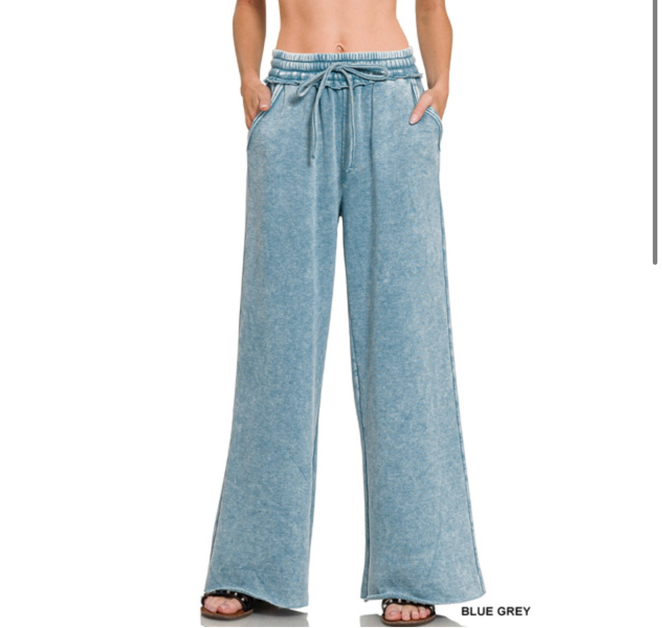 Acid Washed Palazzo Sweatpants
