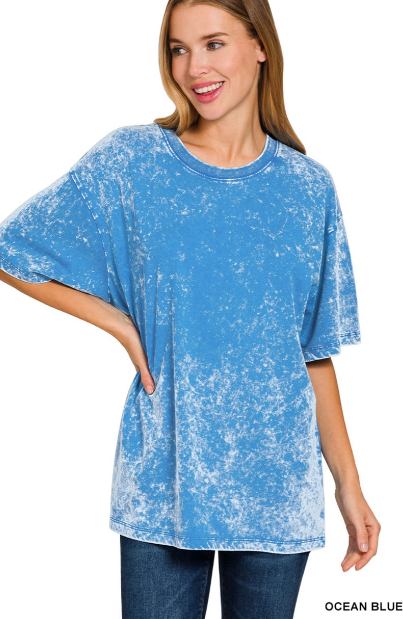Washed Short Sleeve Top