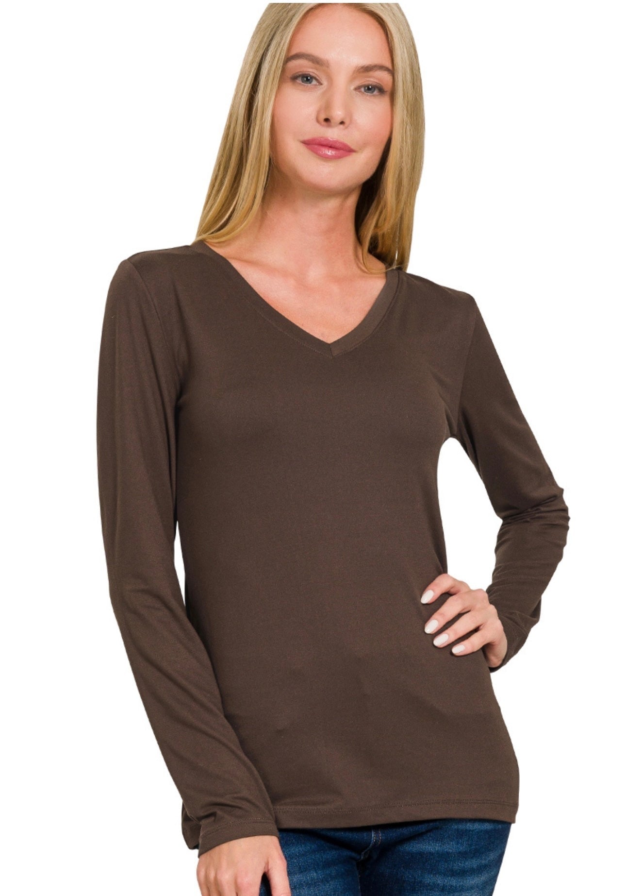 Aspen Long Sleeve V-Neck
