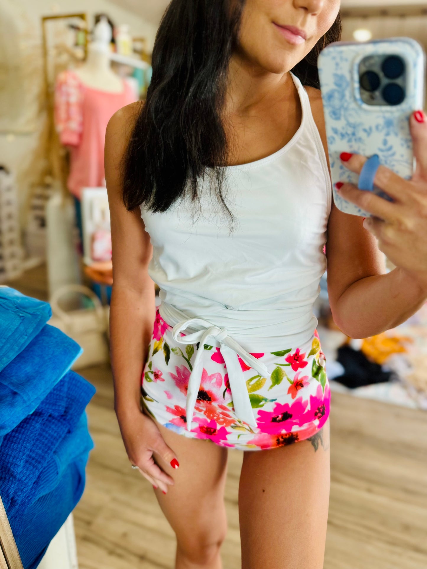 Watermelon/Floral Bali Reversible Bottoms