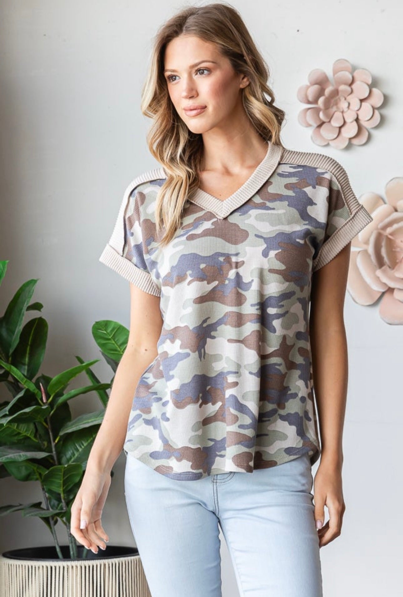 Brown Camo Top