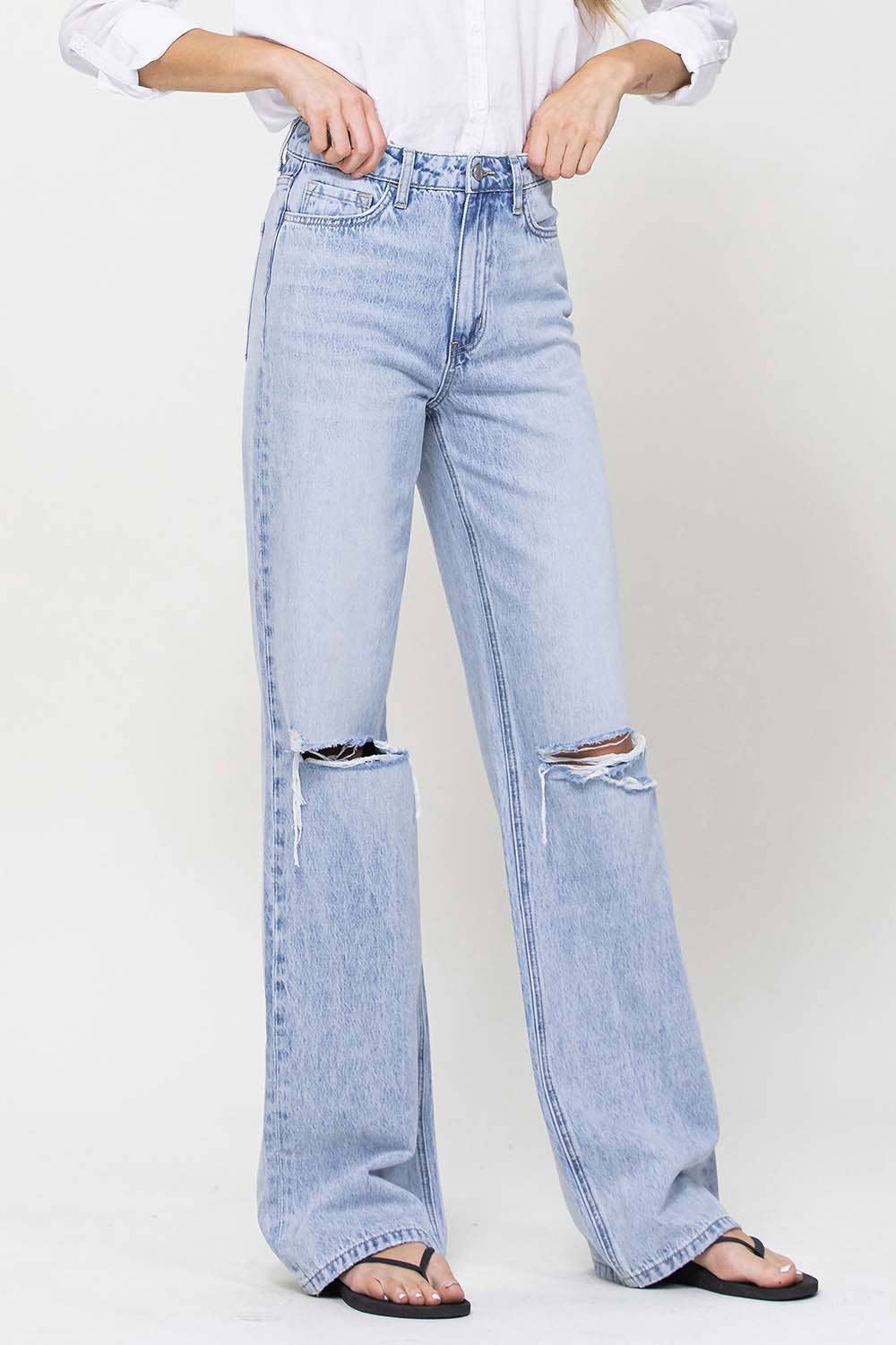 90's Leslie Vintage Super High Ride Flare Jeans