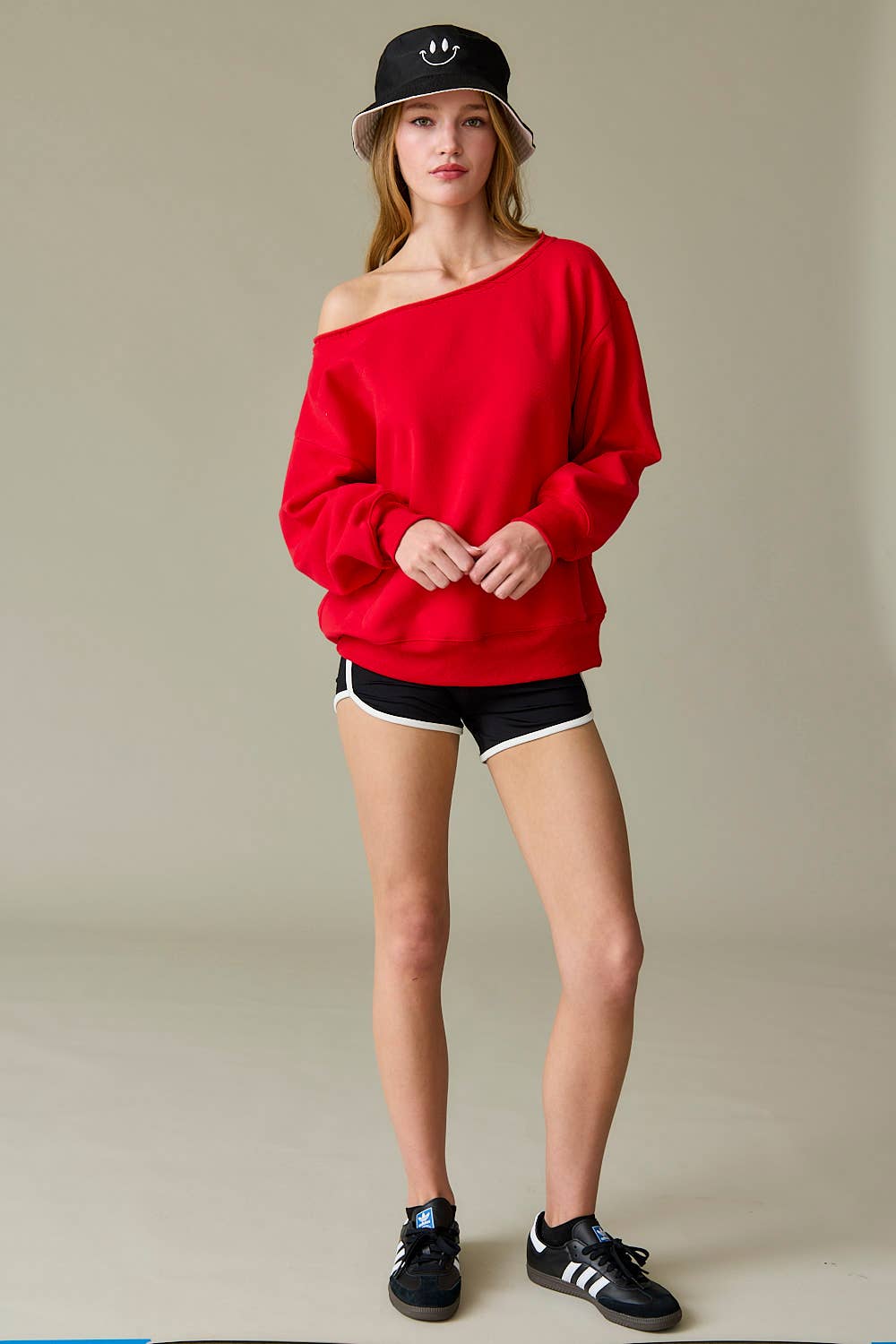 Evelyn Loose Fit One Shoulder Sweatshirt