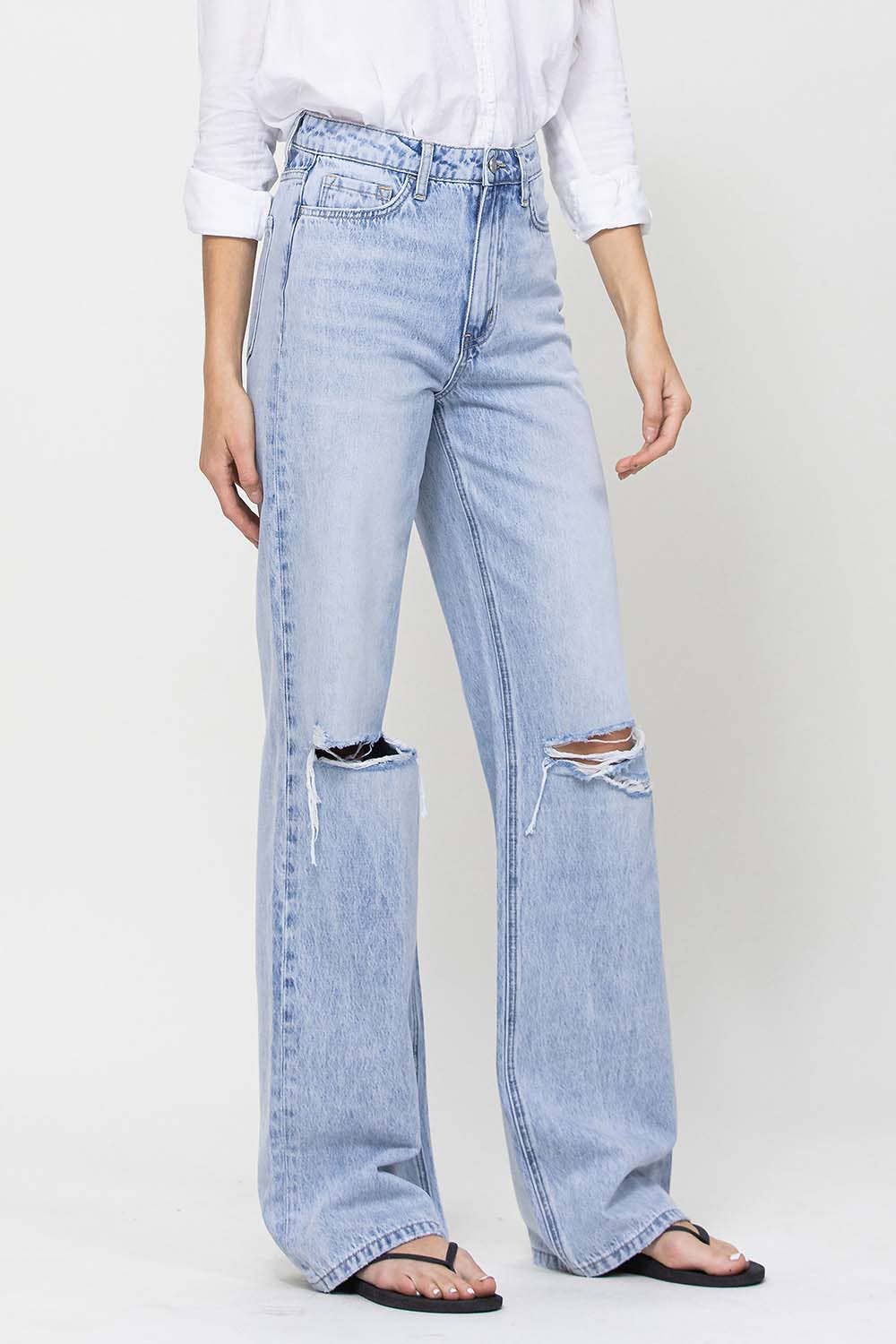 90's Leslie Vintage Super High Ride Flare Jeans