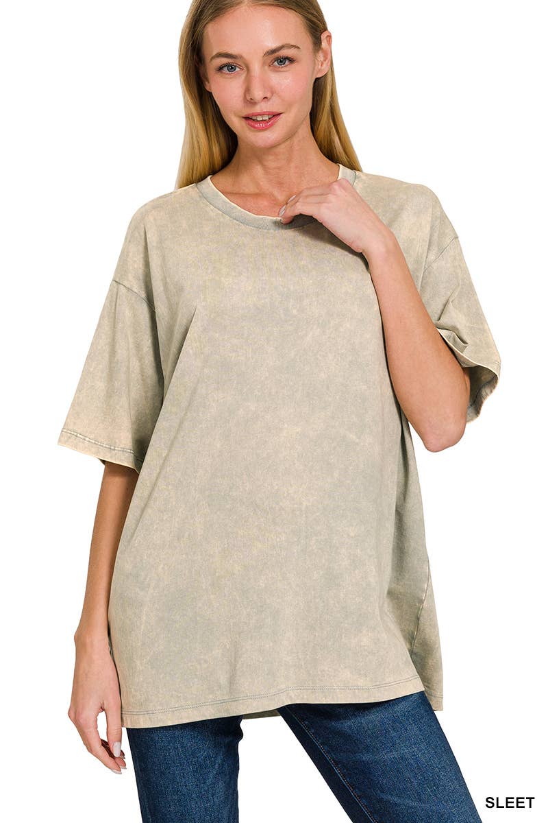 Washed Short Sleeve Top