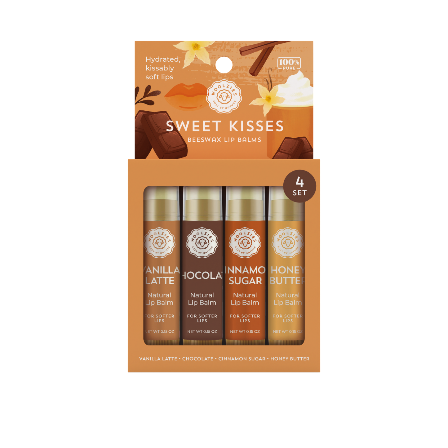 Sweet Kisses Lip Balm Set Of 4
