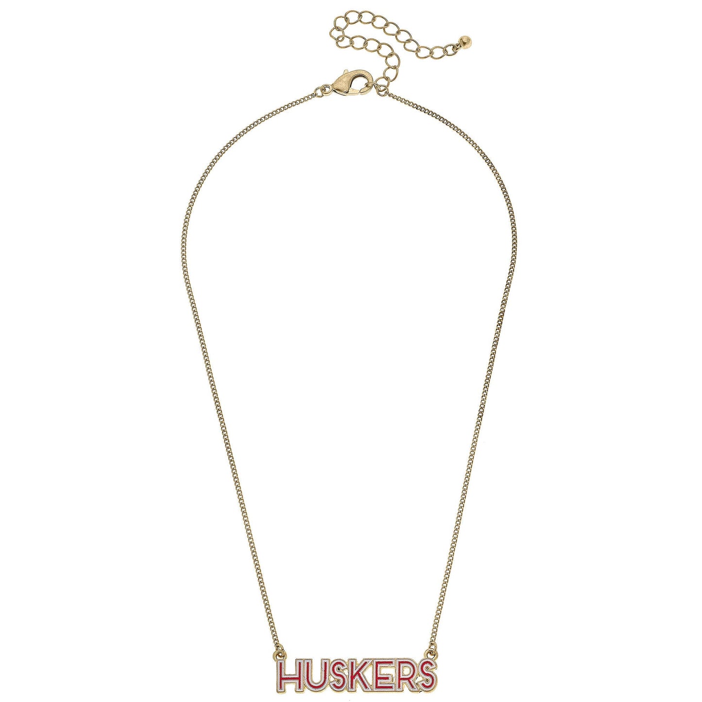 Nebraska Cornhuskers Outline Enamel Necklace